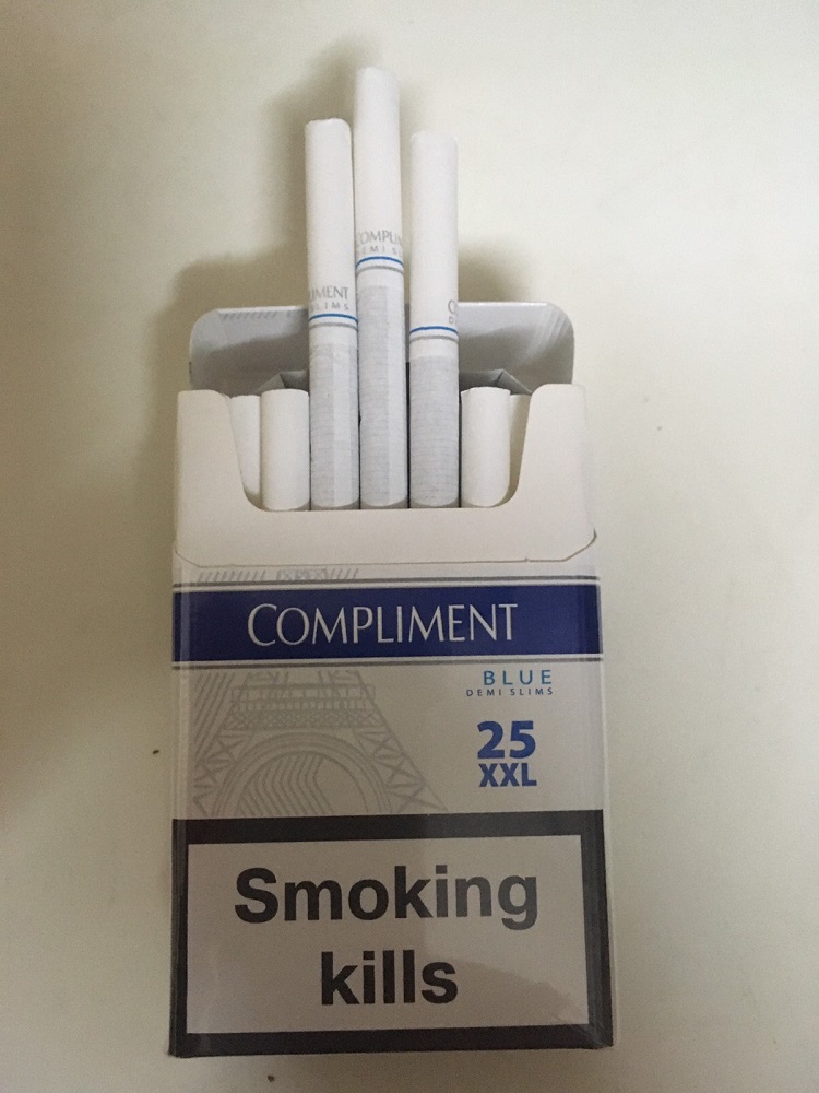 Продам сигареты COMPLIMENT BLUE demi slims 25XXL - фотография