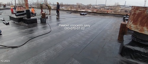 Ремонт даху, м’якої покрівлі євроруберойдом та ПВХ мембраною  - фотография